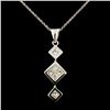 Image 1 : 14K Gold 0.64ctw Diamond Pendant