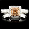 Image 1 : 14K Gold 1.07ctw Fancy Color Diamond Ring