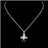 Image 1 : 14K Gold 0.08ctw Diamond Pendant