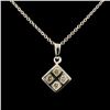 Image 1 : 14K Gold 0.18ctw Diamond Pendant