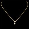 Image 2 : 14K Gold 0.11ctw Diamond Pendant