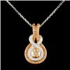 Image 1 : 14K Gold 0.99ctw Fancy Color Diamond Pendant