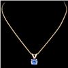 Image 2 : 14K Gold 1.16ctw Tanzanite Pendant
