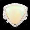 18K Gold 6.63ct Opal & 1.22ctw Diamond Ring