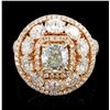 Image 3 : 18K Rose Gold  3.49ctw Diamond Ring