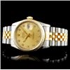 Image 7 : Rolex DateJust YG/SS Diamond 36MM Wristwatch