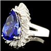 Image 2 : 18K Gold 7.45ct Tanzanite & 1.31ctw Diamond Ring