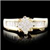 Image 1 : 14K Gold 0.80ctw Diamond Ring