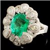 Image 2 : 18K Gold 4.83ct Emerald & 2.02ctw Diamond Ring