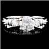 Solid Platinum 0.72ctw Diamond Ring