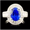 18K Gold 3.96ct Tanzanite & 1.31ctw Diamond Ring