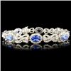18K Gold 5.52ct Tanzanite & 4.38ctw Diamond Bracel