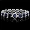 `14k Gold 50.00ct Sapphire & 0.55ct Diamond Bracel