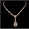 18K Rose Gold 3.87ctw Diamond Necklace
