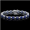 `14k Gold 15.00ct Sapphire & 0.50ct Diamond Bracel
