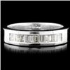 Solid Platinum 0.56ctw Diamond Ring