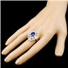 Image 3 : 14K Gold 3.51ct Sapphire & 1.15ctw Diamond Ring