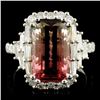 18K Gold 5.34ct Tourmaline & 1.31ctw Diamond Ring