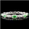 Image 1 : 18K Gold 6.47ct Tsavorite & 2.35ctw Diamond Bracel