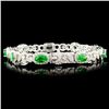 Image 2 : 18K Gold 6.47ct Tsavorite & 2.35ctw Diamond Bracel