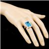 Image 3 : 18K Gold 13.96ct Topaz & 0.52ctw Diamond Ring