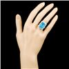 Image 4 : 18K Gold 13.96ct Topaz & 0.52ctw Diamond Ring