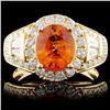 Image 1 : 18K Yellow Gold 2.54ct Sapphire & 1.15ct Diamond R