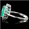 Image 3 : 18K White Gold 2.32ct Emerald & 0.56ct Diamond Rin