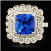 18K White Gold 4.14ct Tanzanite & 1.41ctw Diamond
