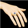 Image 3 : 18K Gold 2.18ct Sapphire & 1.91ctw Diamond Ring