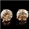 Image 1 : 14K Gold 3.81ctw Stud Diamond Earrings