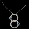 Image 2 : 18K White Gold 1.28ctw Fancy Color Diamond Pendant