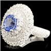 Image 2 : 18K Gold 2.97ct Sapphire & 2.50ctw Diamond Ring