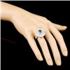 Image 3 : 18K Gold 2.97ct Sapphire & 2.50ctw Diamond Ring