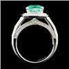 Image 3 : 18K Gold 2.31ct Emerald & 1.10ctw Diamond Ring