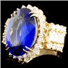 Image 2 : 14K Gold 11.22ct Tanzanite & 2.61ctw Diamond Ring