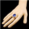 Image 3 : 14K Gold 11.22ct Tanzanite & 2.61ctw Diamond Ring