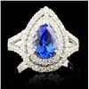 Image 1 : 18K Gold 1.22ct Tanzanite & 1.13ctw Diamond Ring