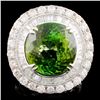 Image 1 : 18K Gold 15.33 Tourmaline & 2.76ctw Diamond Ring