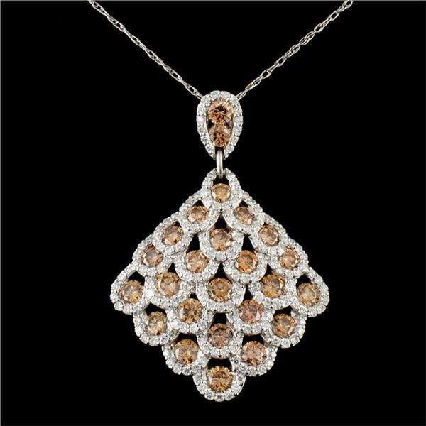 14K Gold 4.09ctw Diamond Pendant