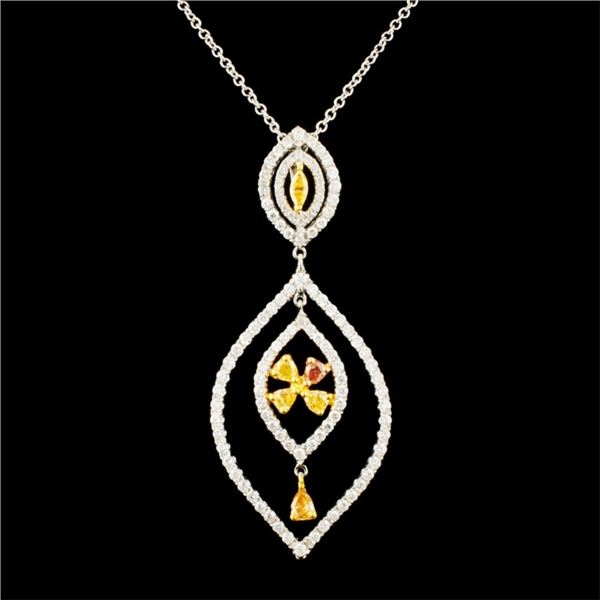 18K Gold 1.27ctw Diamond Pendant