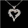 Image 1 : 14K White Gold 1.85ctw Diamond Pendant