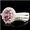 Image 2 : 18K Gold 1.77ct Spinel & 1.29ctw Diamond Ring
