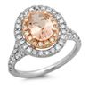 Image 1 : 14K Gold 1.50ct Morganite & 0.75ct Diamond Ring