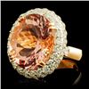 Image 2 : 14K Gold 12.26ct Morganite & 1.40ctw Diamond Ring