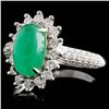 Image 2 : 18K White Gold 1.84ct Emerald & 0.62ct Diamond Rin