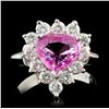 Image 1 : 14K White Gold 2.18ct Sapphire & 0.87ct Diamond Ri