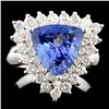 Image 1 : 14K Gold 2.45ct Tanzanite & 2.45ctw Diamond Ring