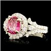 Image 2 : 18K Gold 1.59ct Spinel & 0.84ctw Diamond Ring