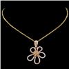 Image 2 : 14K Gold 0.56ctw Fancy Diamond Pendant
